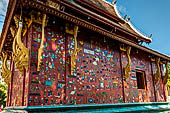 Wat Xieng Thong temple in Luang Prabang, Laos.  La Chapelle Rouge , the Red Chapel. It contains an especially rare reclining Buddha. 